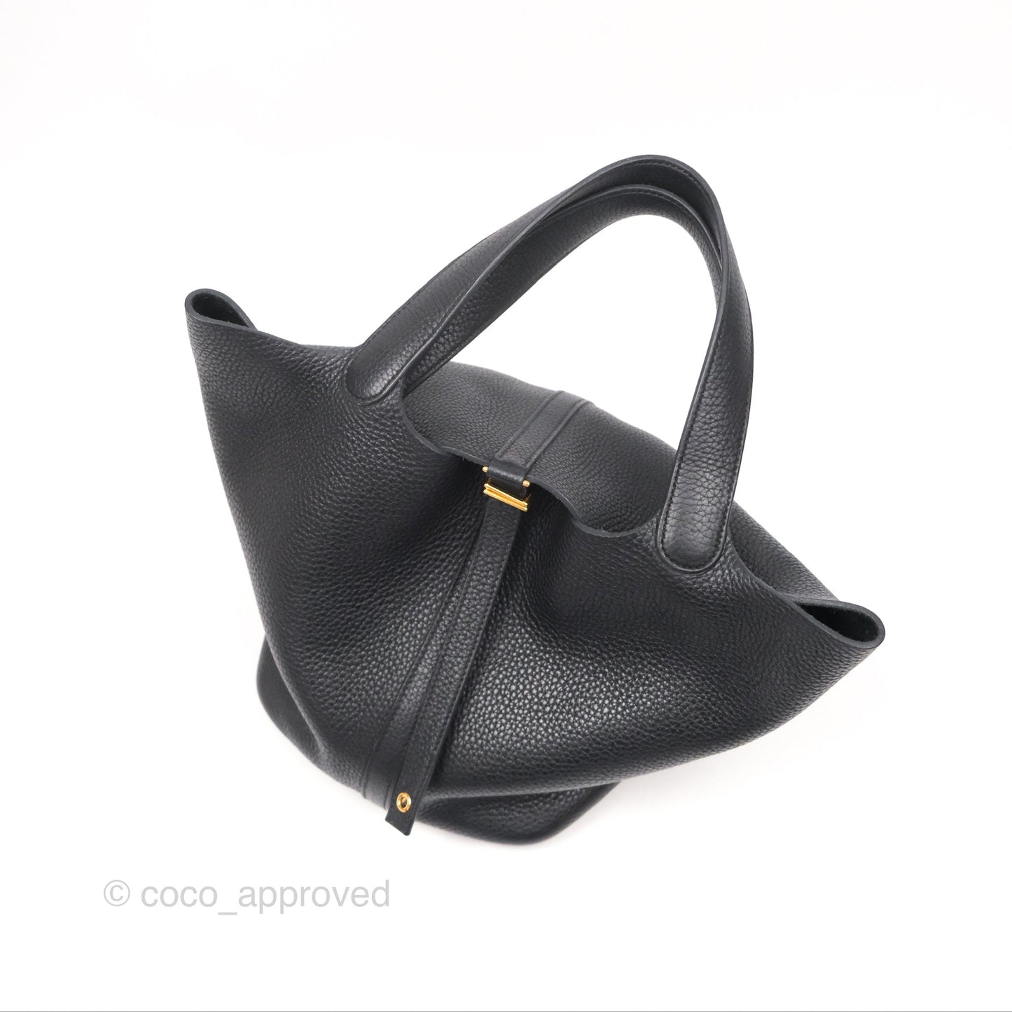 Hermès Picotin 22 Black Noir 89 Clemence Gold Hardware
