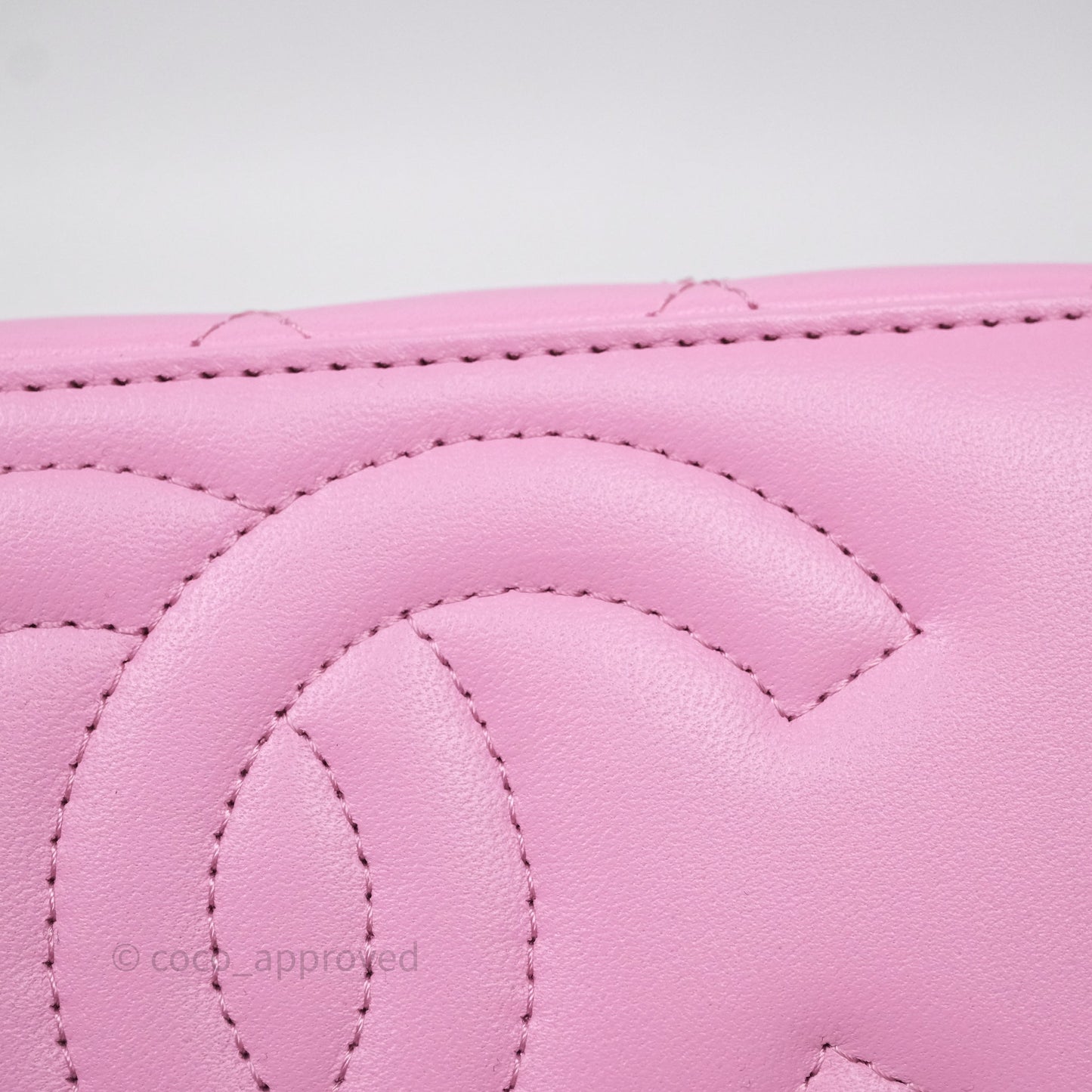 Chanel Vanity Rectangular Top Handle Pink Mint Green Lambskin Gold Hardware