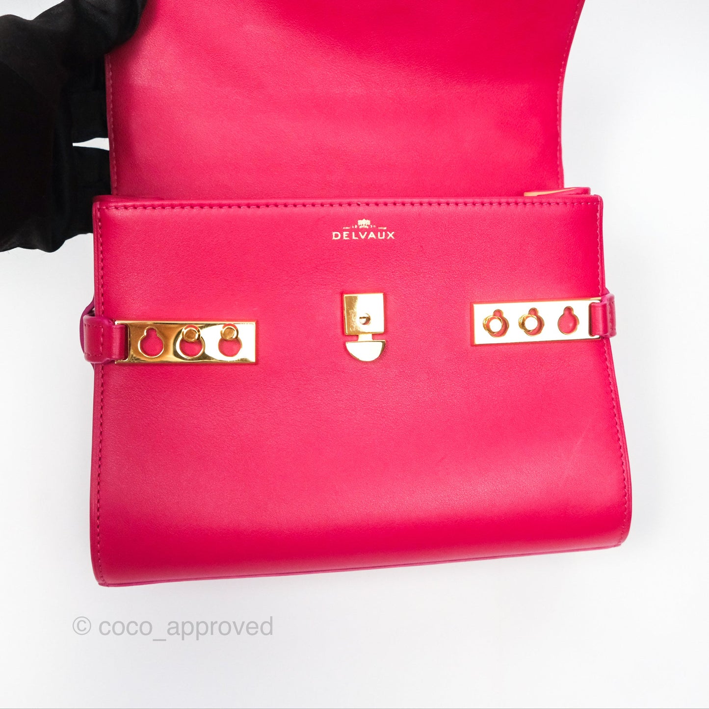 Delvaux Tempête Mini in Silky Calf Framboise