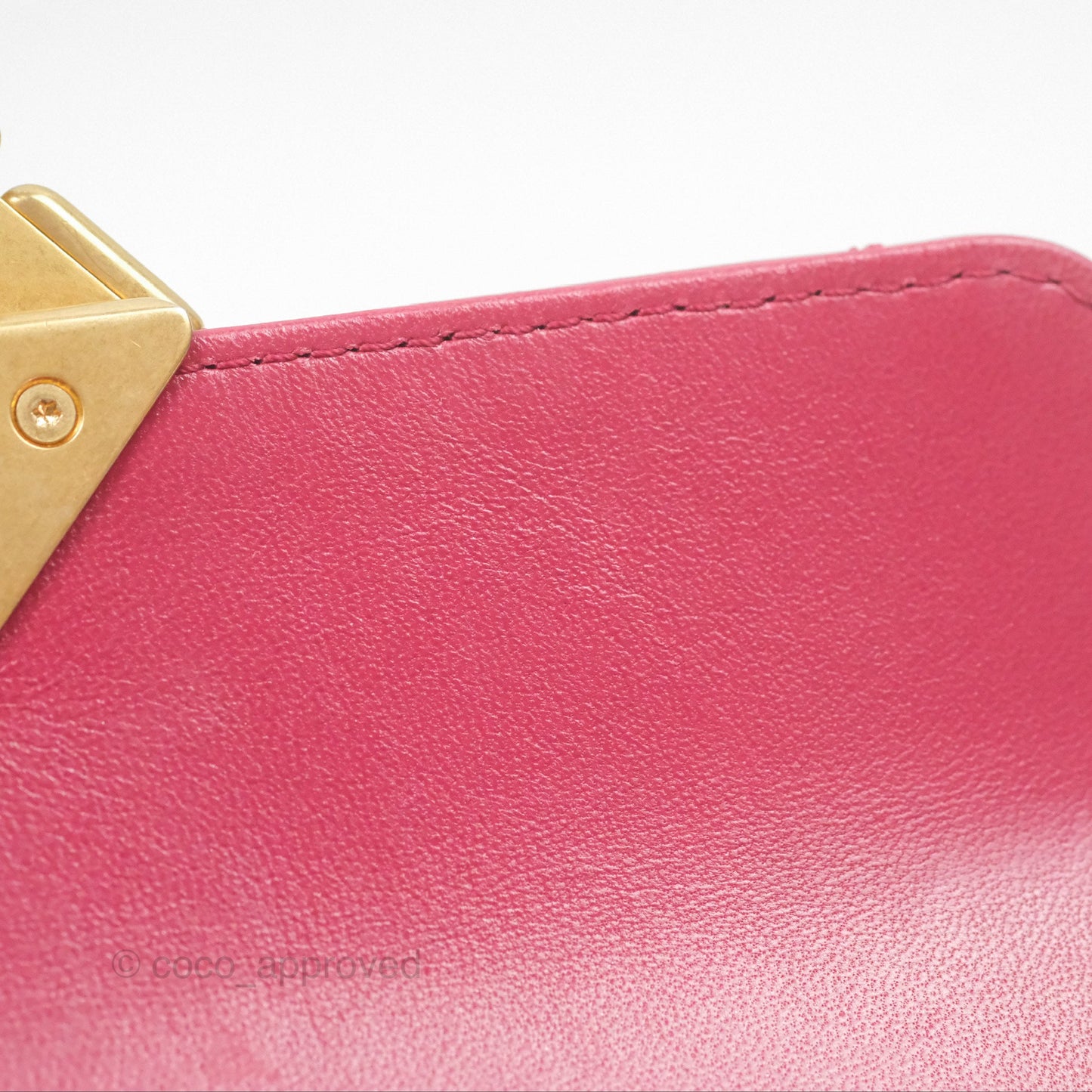 Chanel Diamond Lock CC Flap Bag Pink Lambskin Gold Hardware