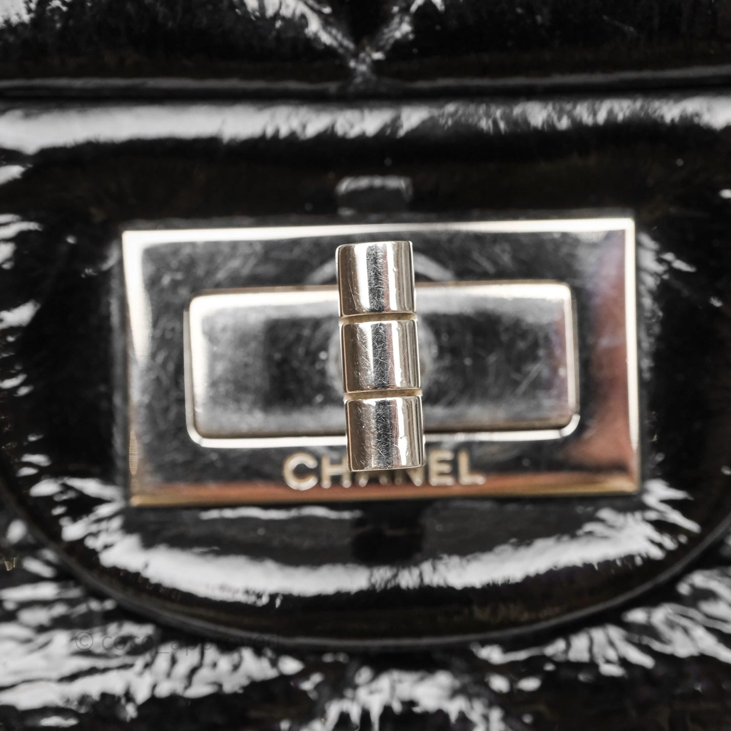 Chanel 2.55 Reissue Glazed Calfskin So Black 227 Silver Hardware