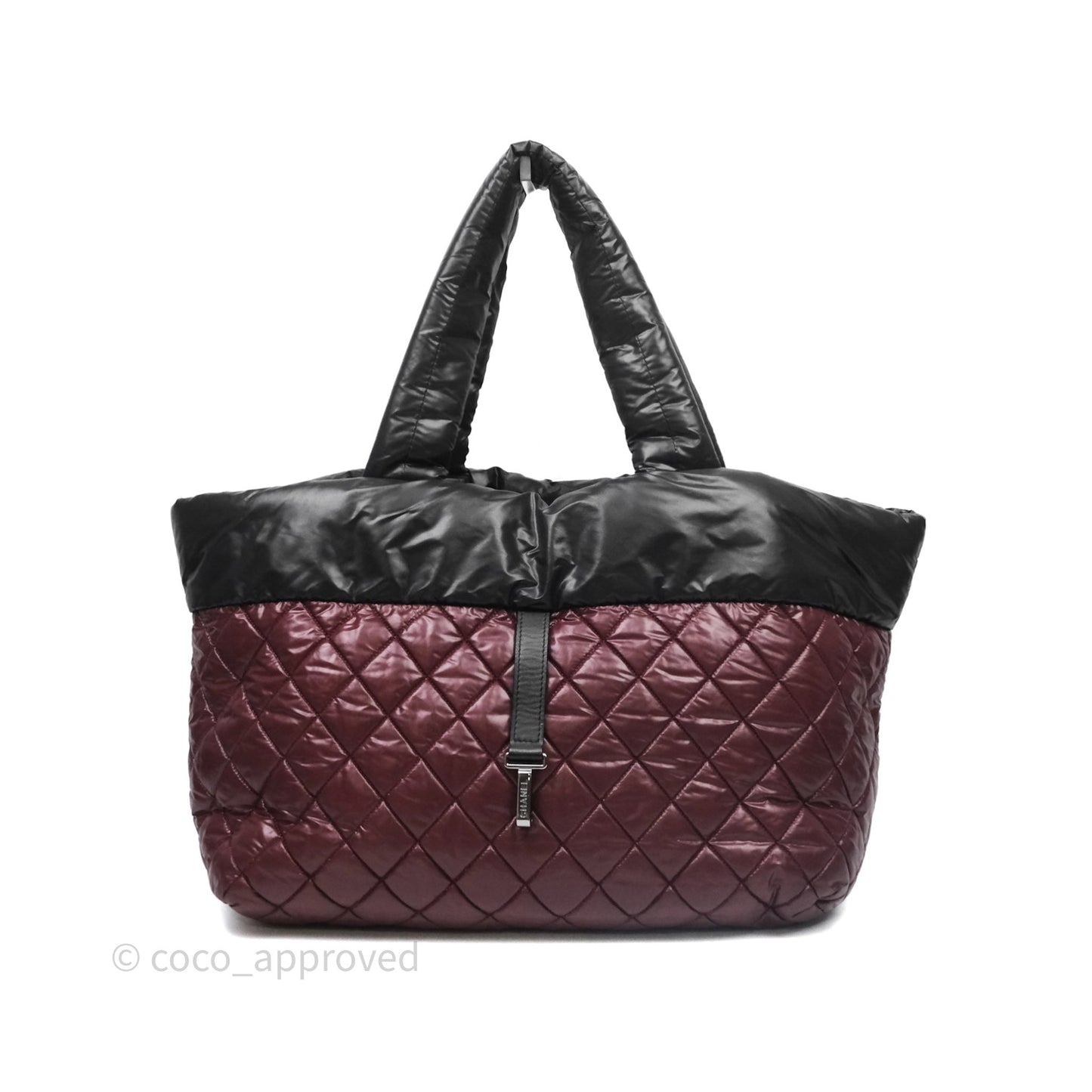 Chanel Nylon Quilted Medium Coco Cocoon Reversible Tote Black