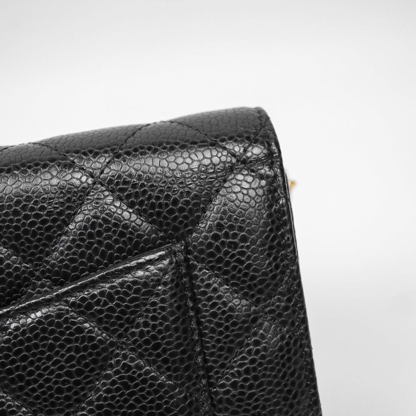 Chanel Quilted WOC Black Caviar Gold Hardware