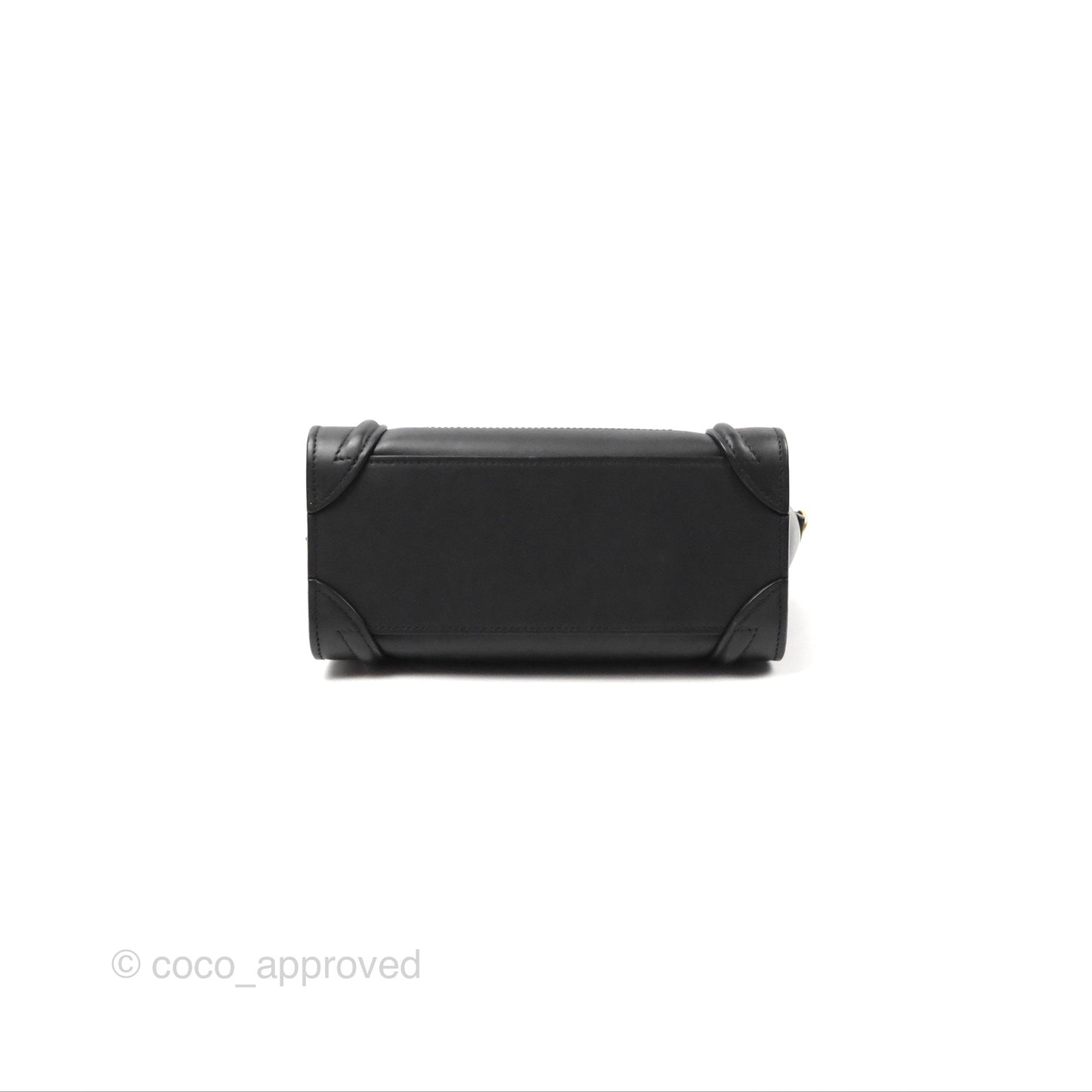 Celine Nano Luggage Bag Black Gold Hardware