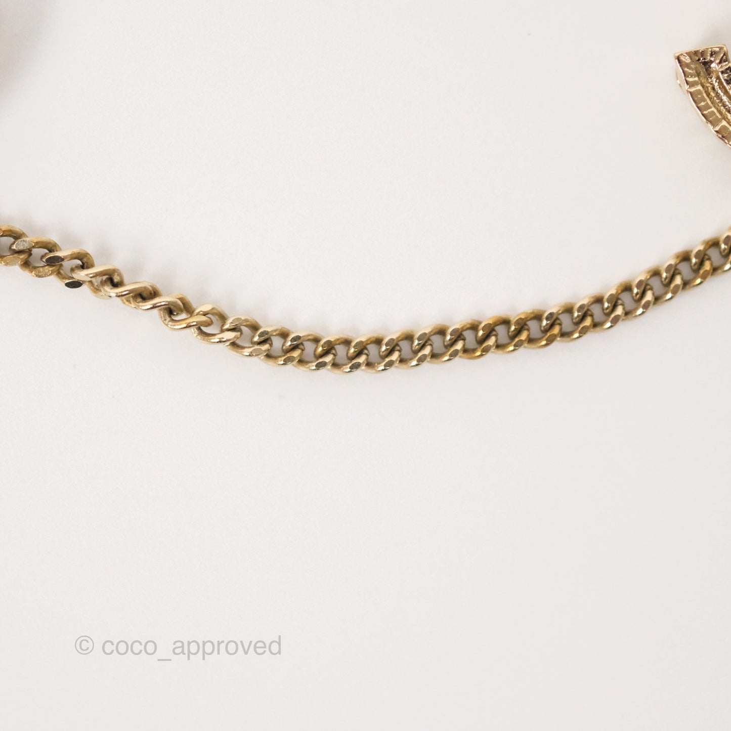 Chanel Single Logo CC Earring with Crystal Ear Clip Gold Tone 21P