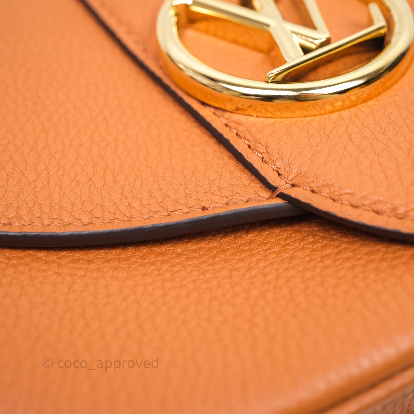 Louis Vuitton Pont 9 Soft PM Brown Grained Calfskin Gold Hardware