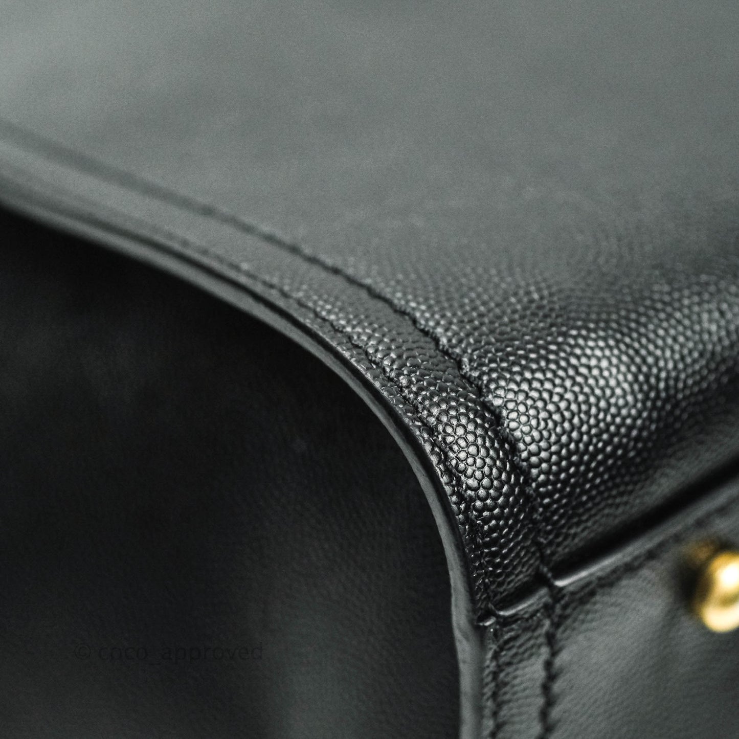 Chanel Studded Black Caviar Deauville Small Shopping Bag