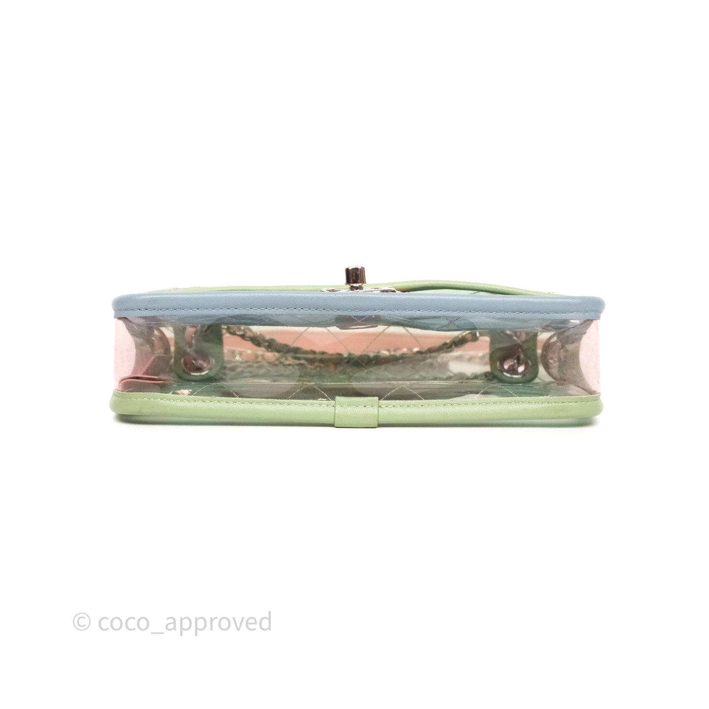 Chanel Coco Splash PVC Mini Flap Bag Blue/Green/Pink Silver Hardware