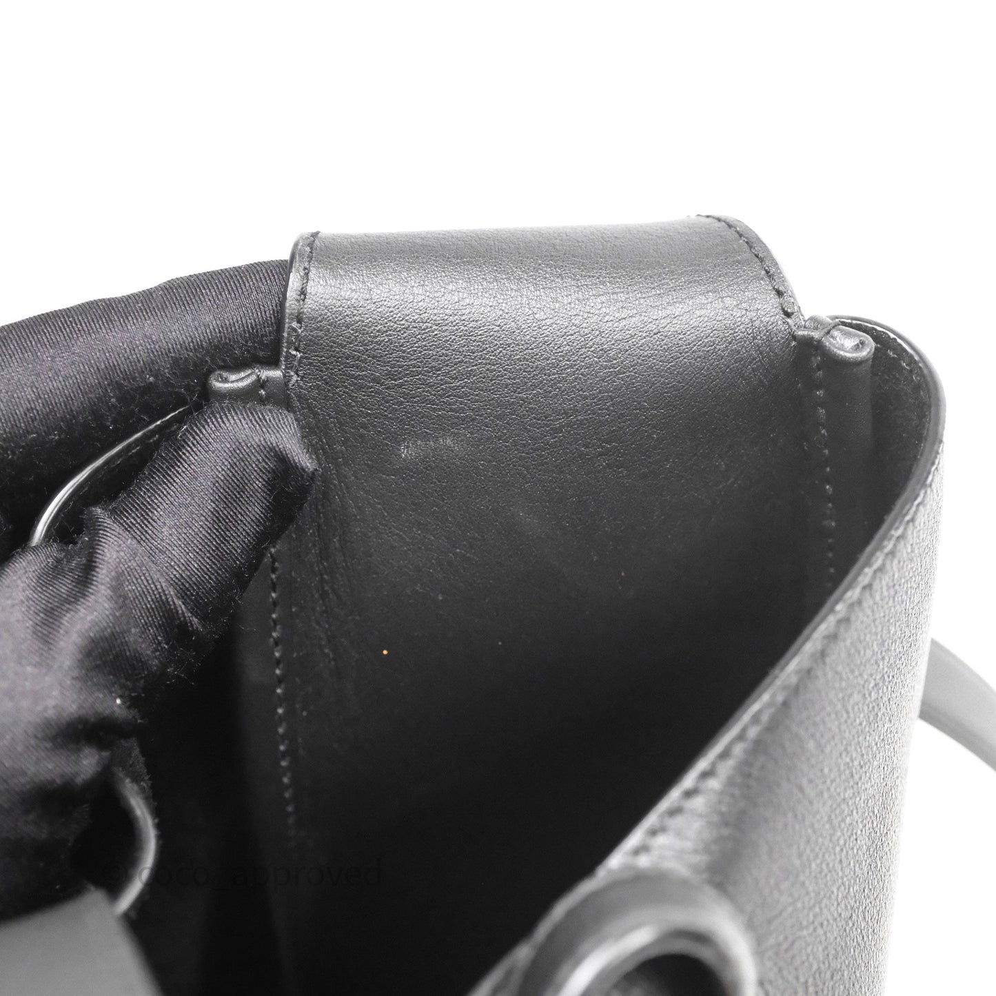 Saint Laurent LE 5 à 7 Supple Small Black Grained Leather Gold Hardware