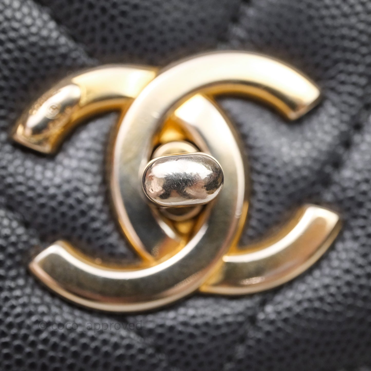 Chanel Medium Coco Handle Chevron Grey Bag Gold Hardware
