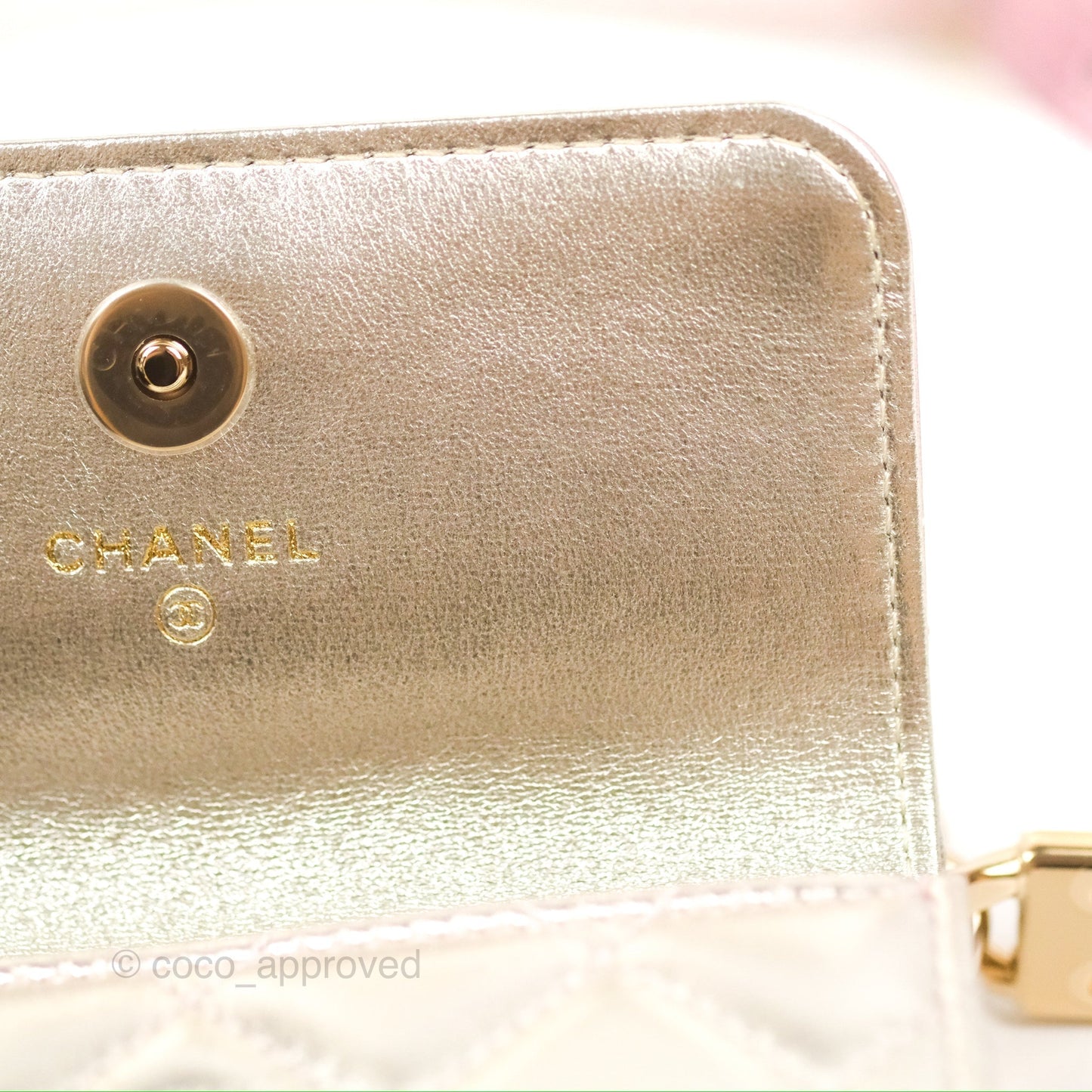 Chanel Waist Belt Bag Metallic Gradient Pink/Silver Lambskin Gold Hardware