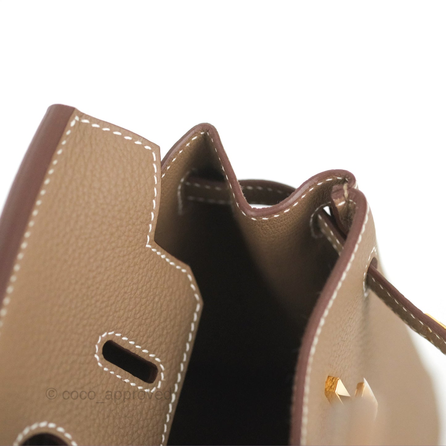 Hermes Birkin 25 Retourne Etoupe 18 Togo Gold Hardware