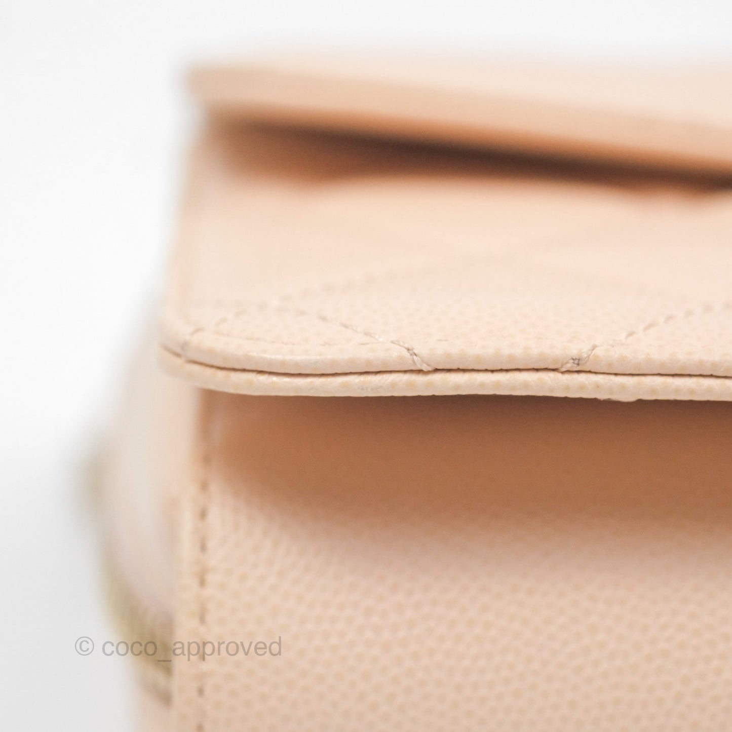 Chanel Quilted Small Like The Wallet Flap Light Beige Pink Caviar Light Gold Hardware 22C