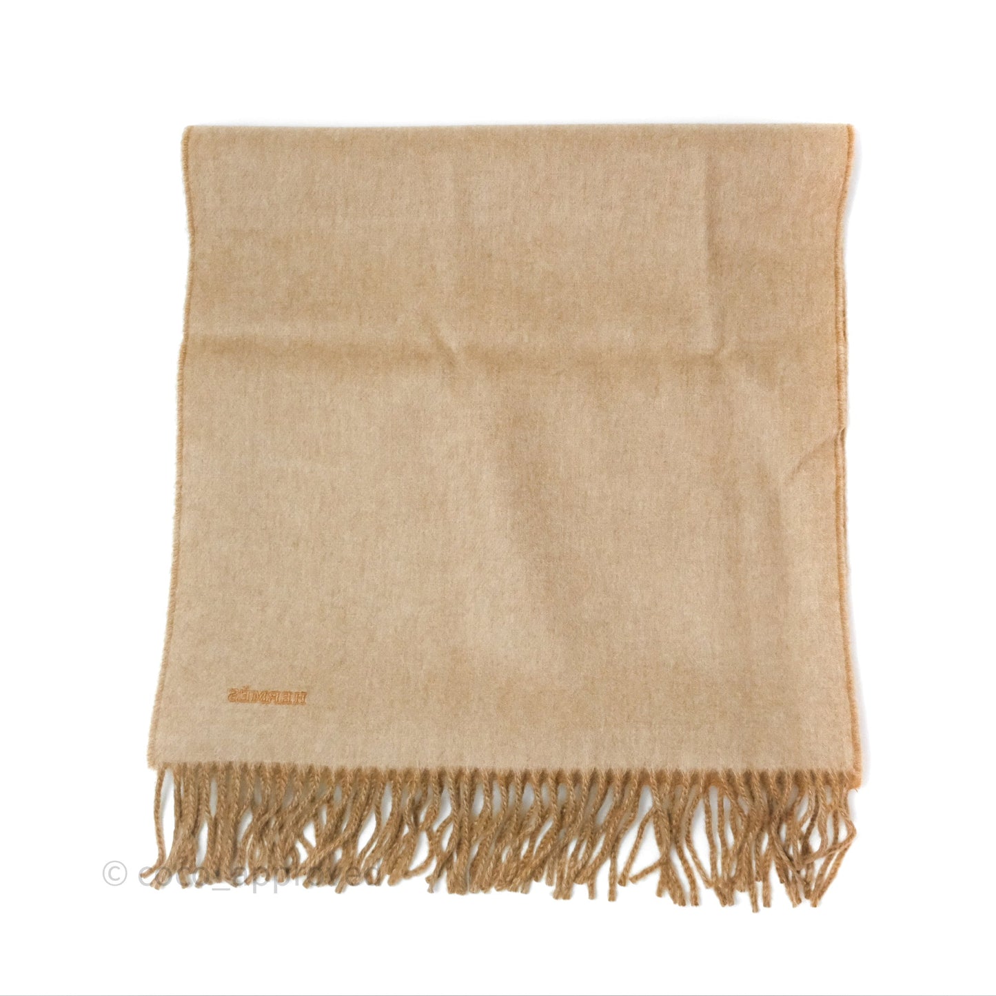 Hermès Cashmere Recto-Verso Scarf Camel/Bei