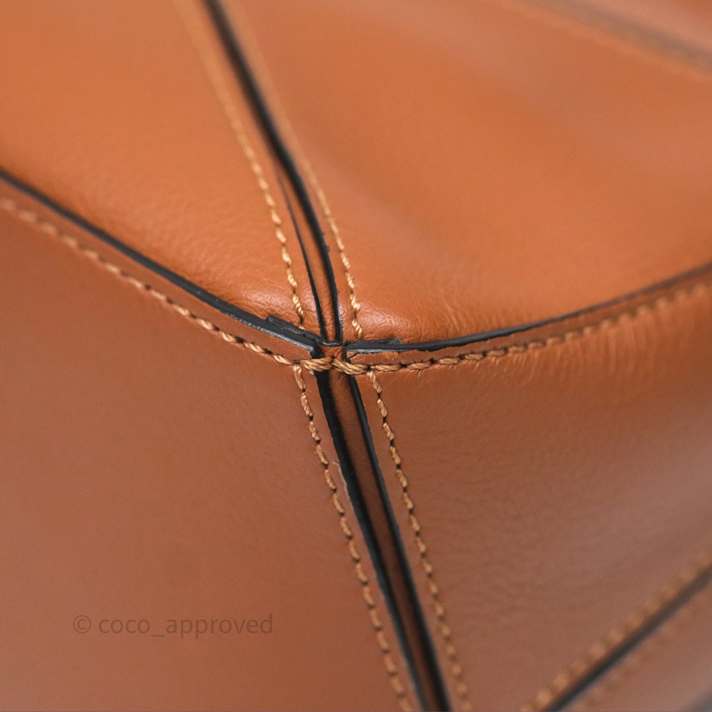 Loewe Mini Puzzle Bag Tan Calfskin Palladium Hardware