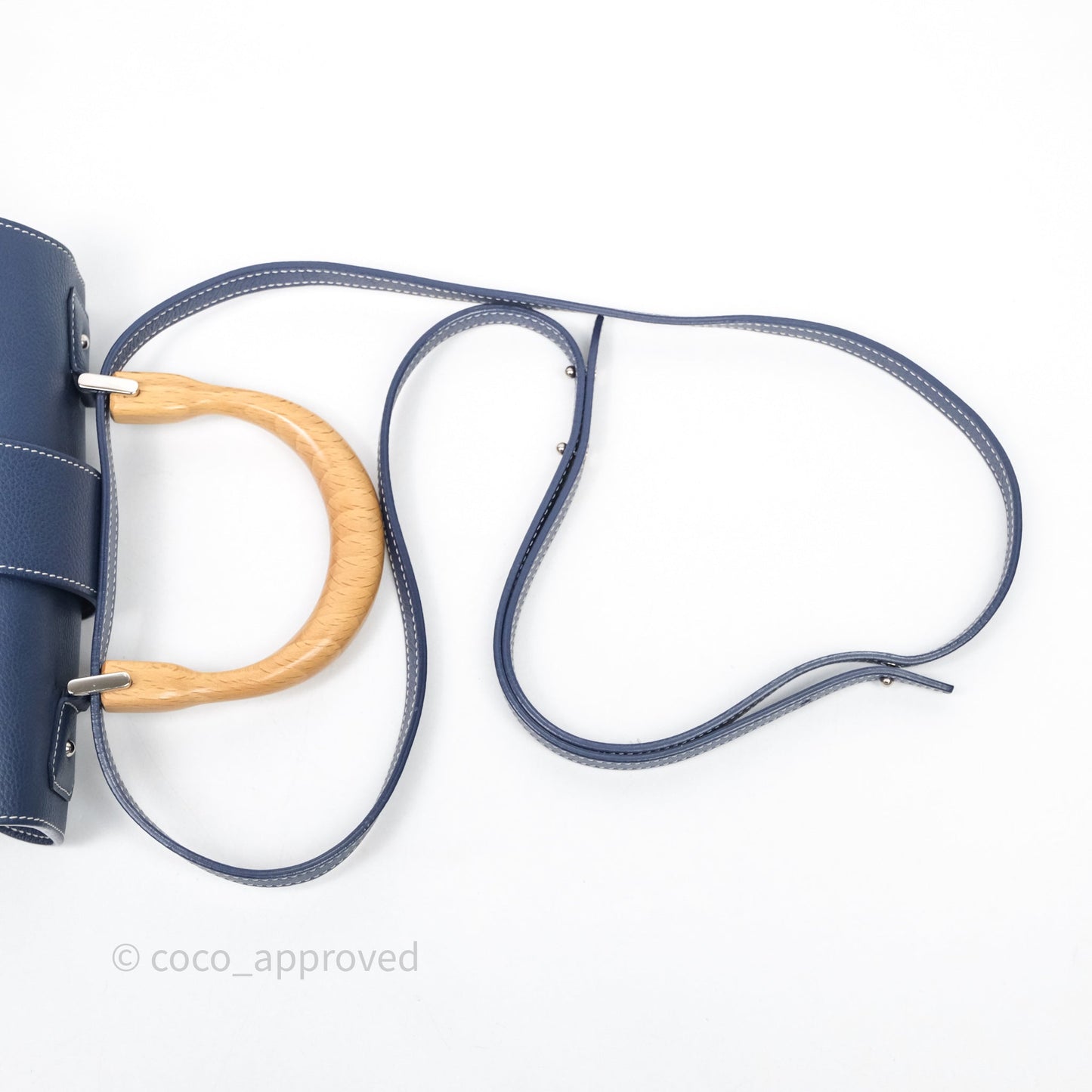 Goyard Saïgon Mini Bag Chevroches Calfskin Navy Silver Hardware