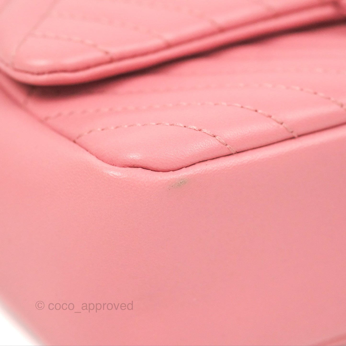 Chanel Small CC Crossing Flap Pink Lambskin Gun Metal Hardware
