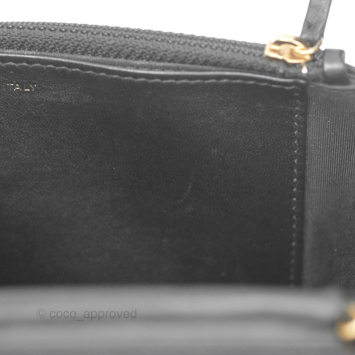 Chanel Quilted Boy Wallet on Chain WOC Black Calfskin Aged Gold Hardware