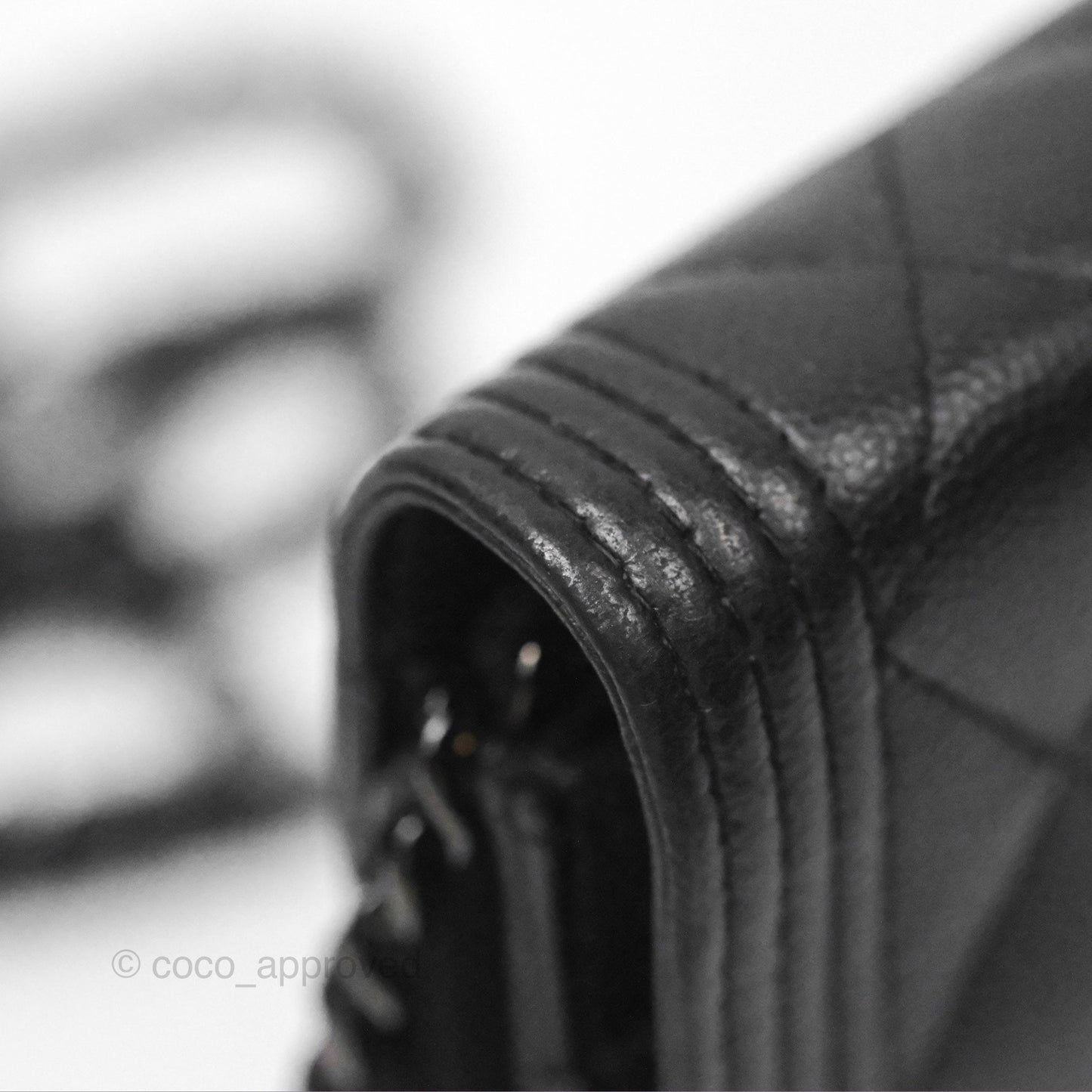 Chanel Quilted Boy Wallet on Chain WOC So Black Caviar