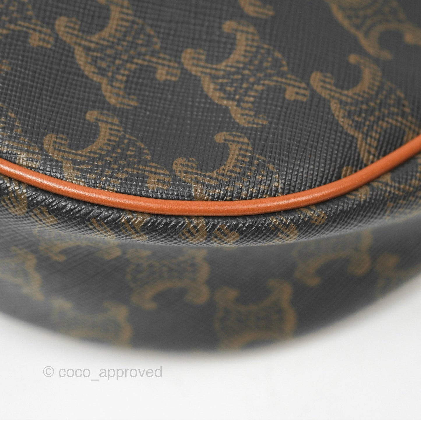 Celine Ava Bag In Triomphe Canvas Calfskin Tan