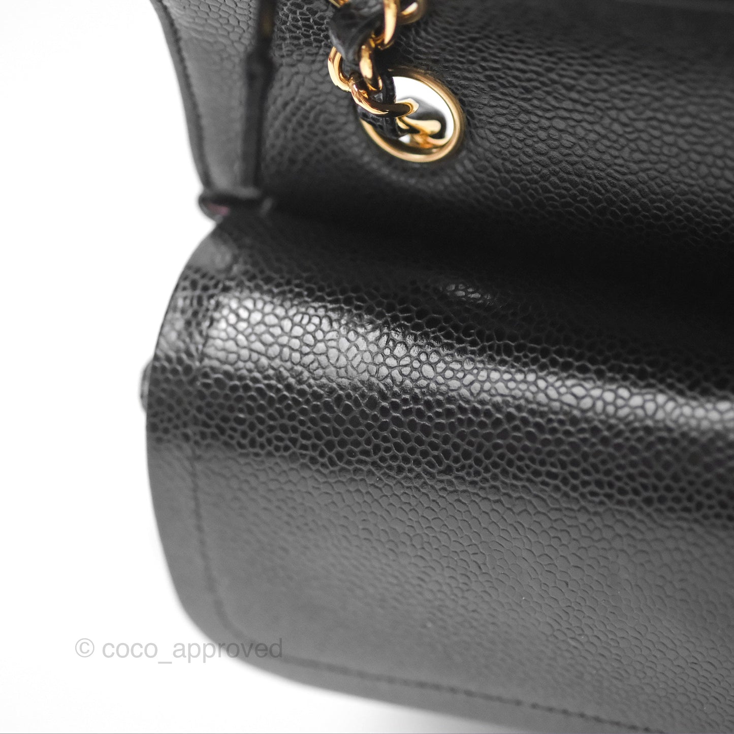 Chanel Classic M/L Medium Flap Quilted Black Caviar Gold Hardware