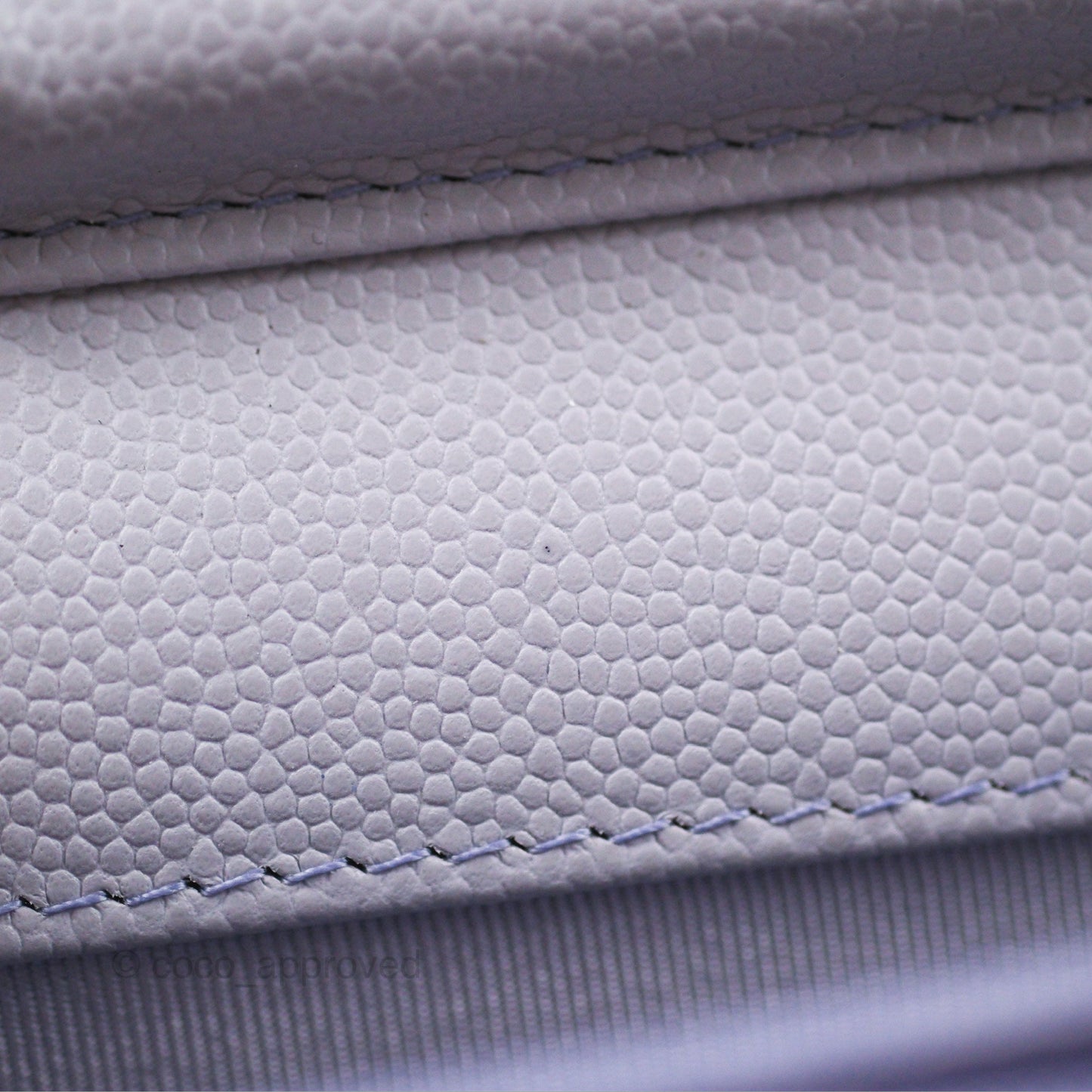 Chanel Quilted Classic Wallet on Chain WOC Lilac Caviar Silver Hardware