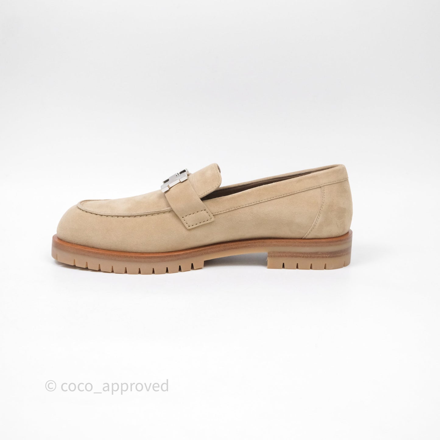 Hermes Faubourg loafer Beige Camel Size 36.5