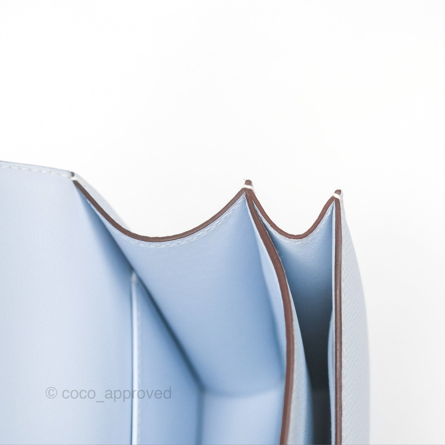 Hermès Constance Mini 18cm Blue Brume Epsom Palladium Hardware