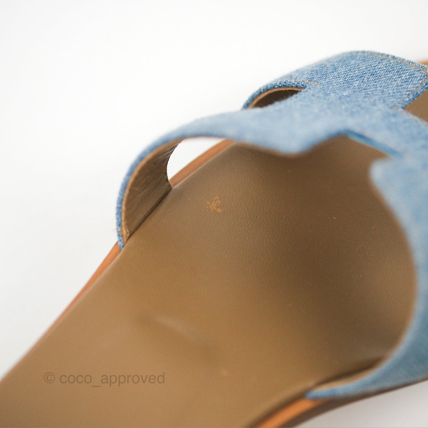 Hermès Oran Sandals Denim Size 37.5