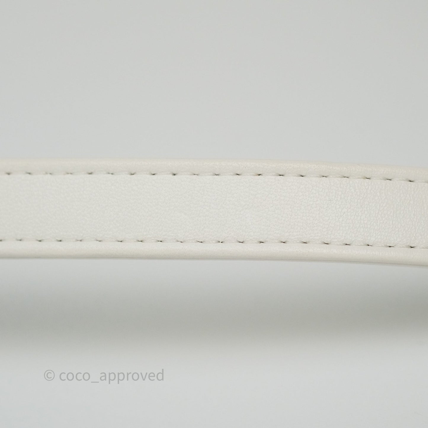 Chanel Mini Trendy CC Handle Bag Lacquered Logo White Lambskin