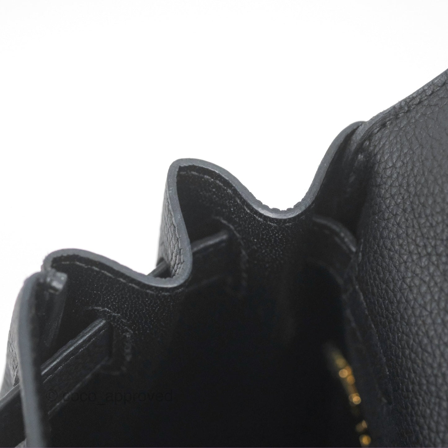 Hermès Retourne Kelly 28 Black Noir 89 Togo Gold Hardware