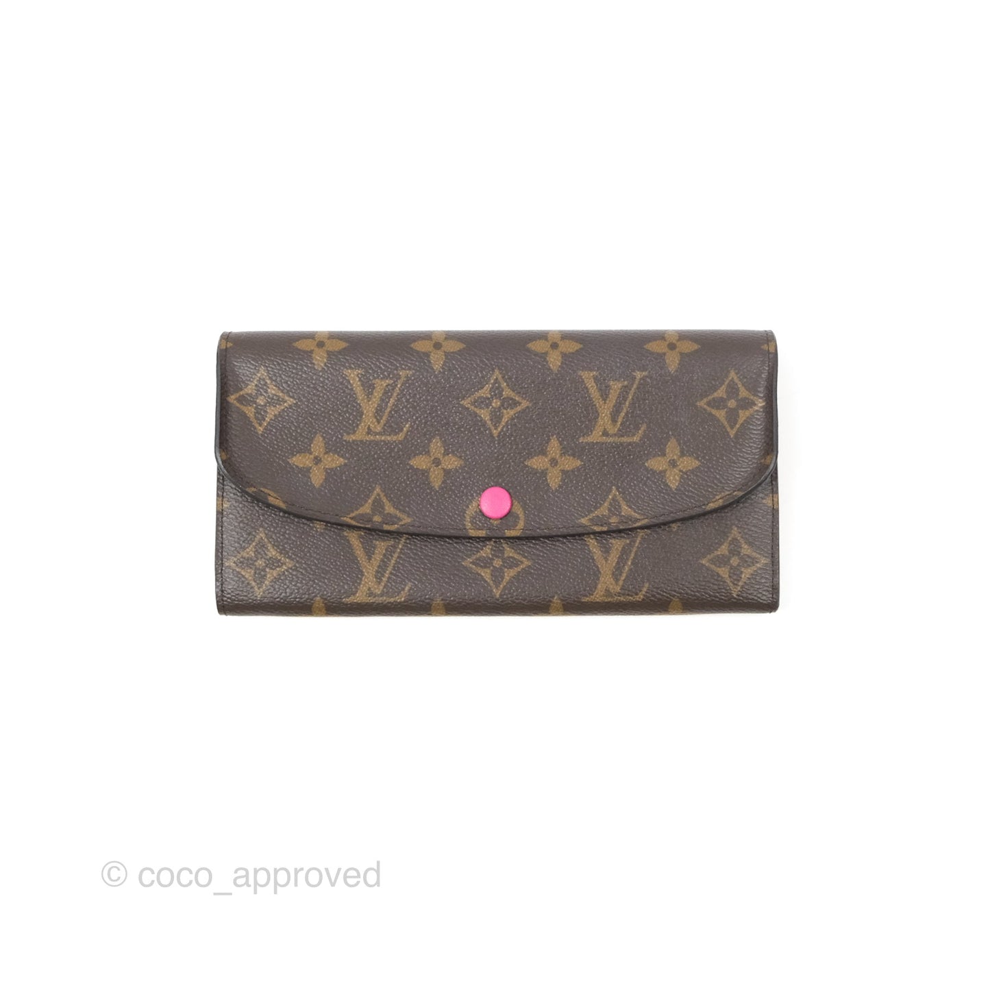 Louis Vuitton Emilie Wallet Monogram Canvas Fuchsia Pink