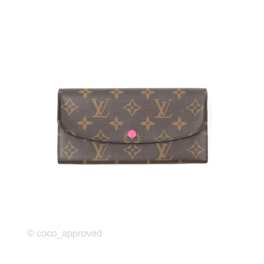 Louis Vuitton Emilie Wallet Monogram Canvas Fuchsia Pink