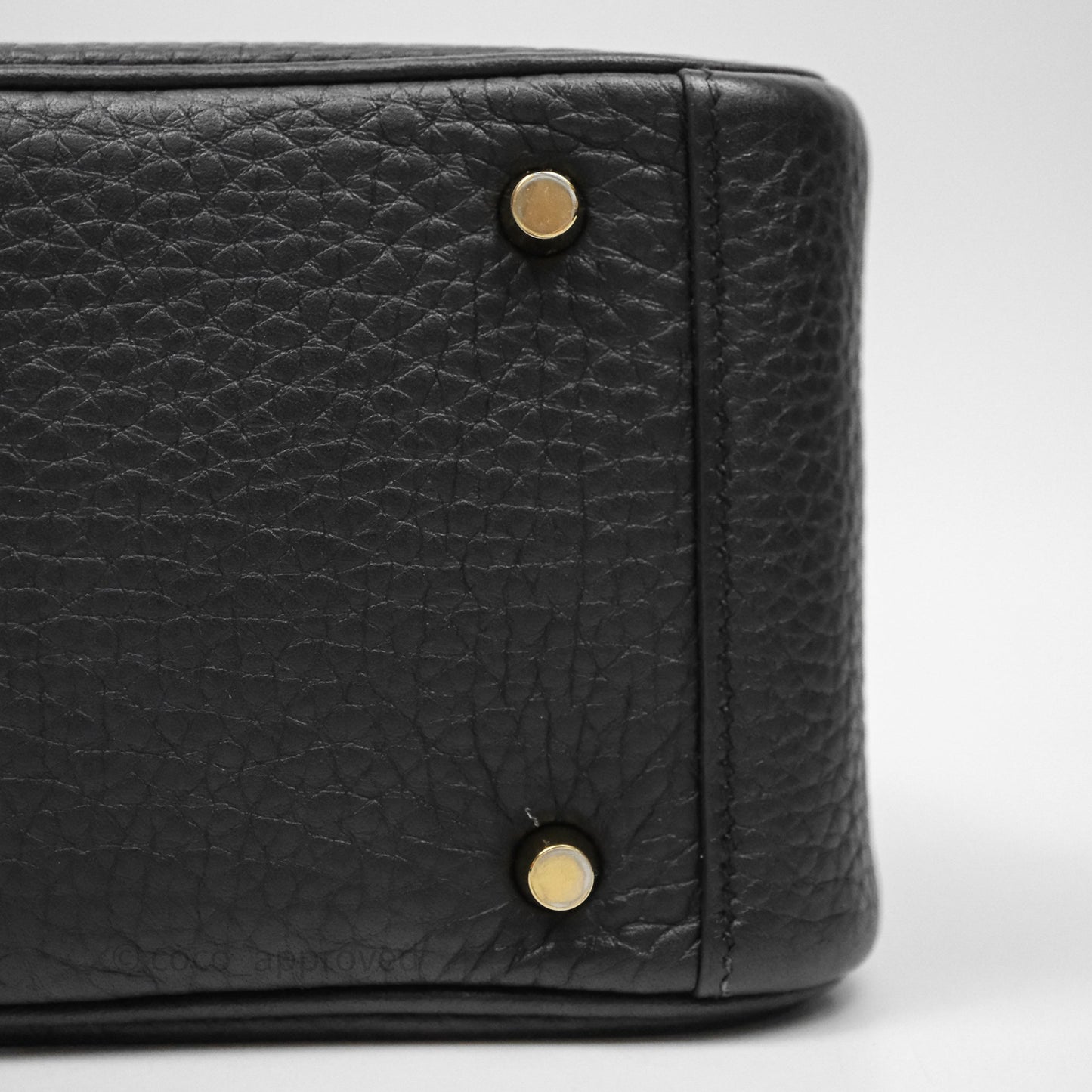 Hermès Mini Lindy 20 Noir 89 Clemence Gold Hardware
