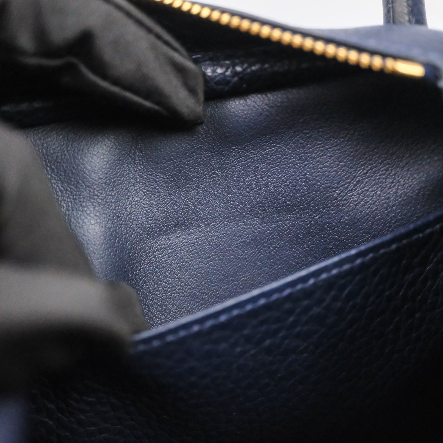 Hermès Lindy 30 Bleu Nuit 2Z Clemence Gold Hardware