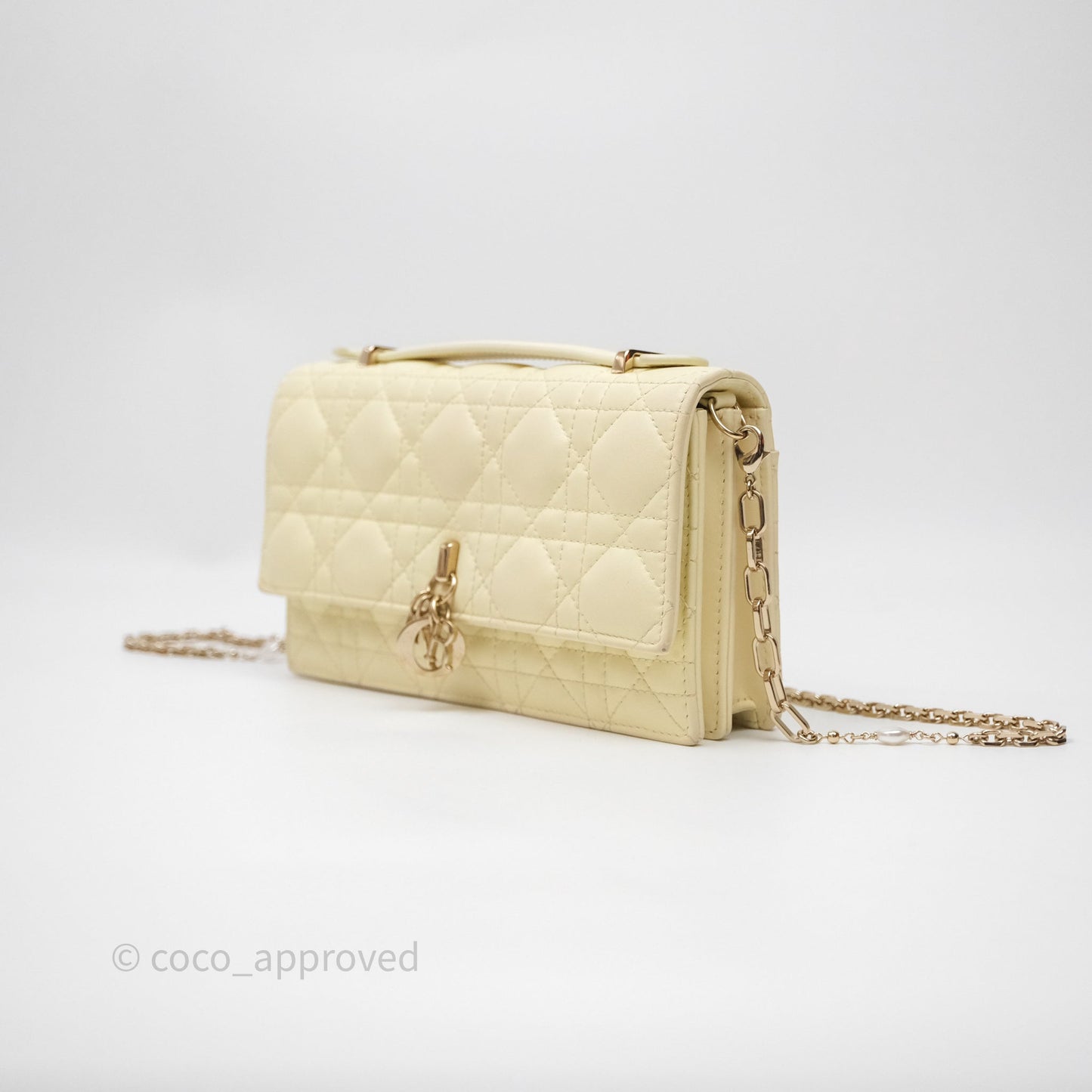 Christian Dior My Dior Mini Bag Yellow Cannage Lambskin Gold Hardware