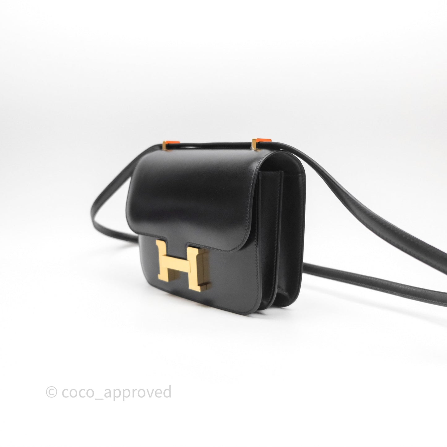 Hermès Constance Mini 18cm Mirror Black Noir 89 Box Leather Gold Hardware