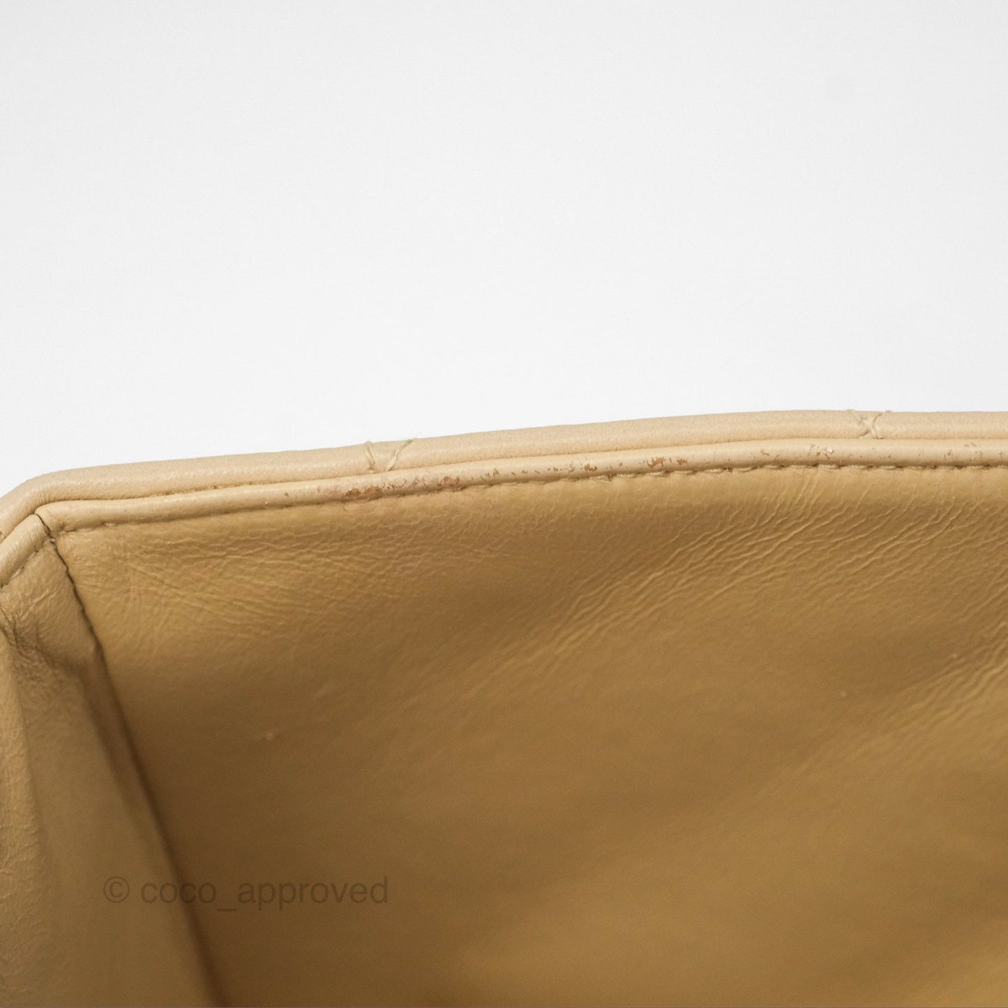 Chanel Vintage Small Quilted Classic Diana Flap Bag Beige Lambskin 24K Gold Hardware
