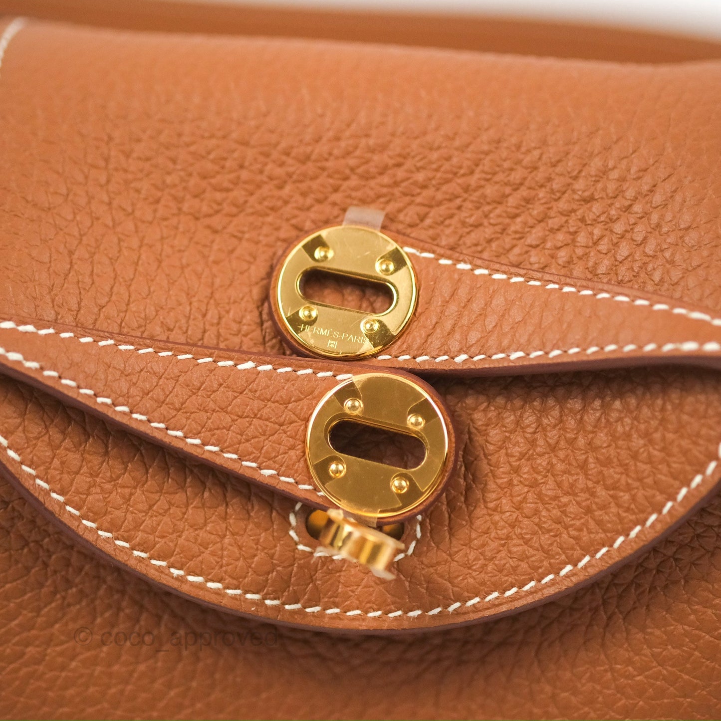 Hermès Mini Lindy 20 Gold Clemence Gold Hardware