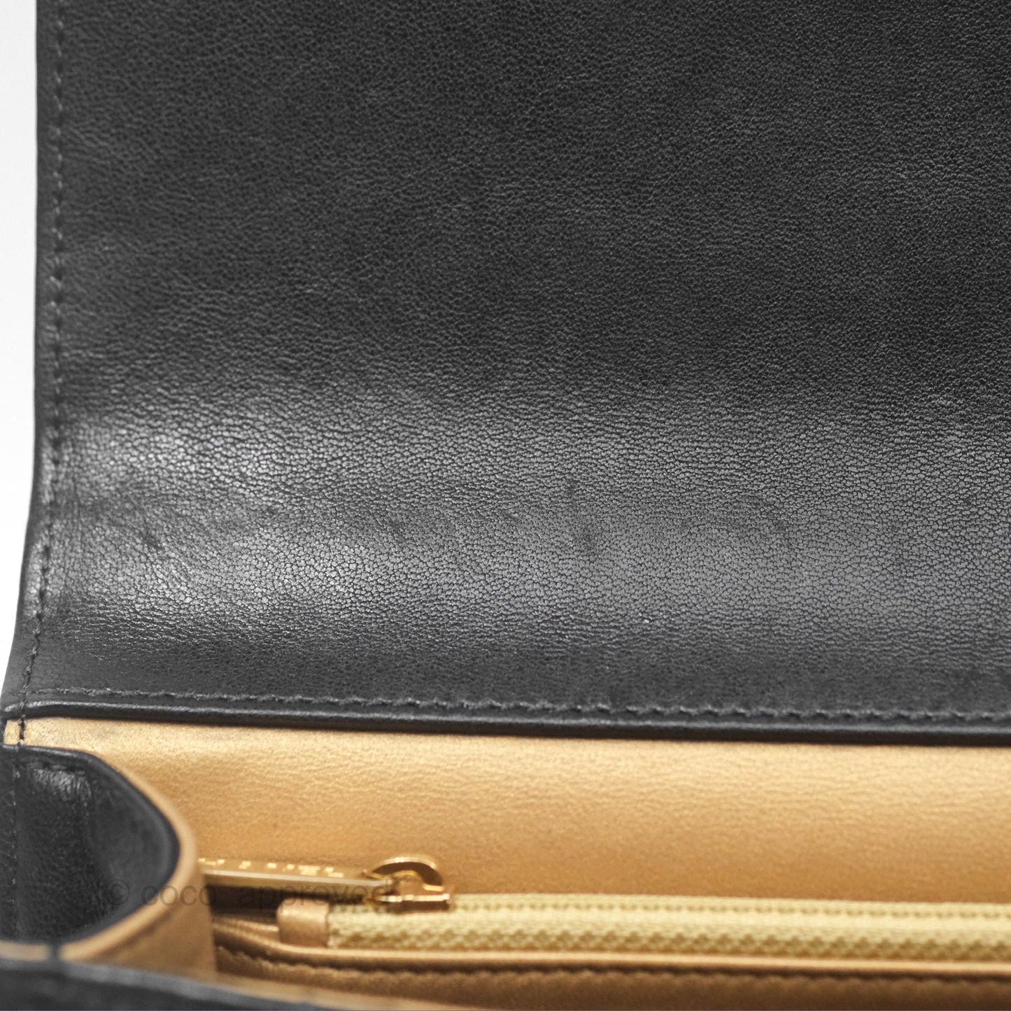 Chanel Small Chic Pearls Flap Quilted Black Goatskin Aged Gold Hardware