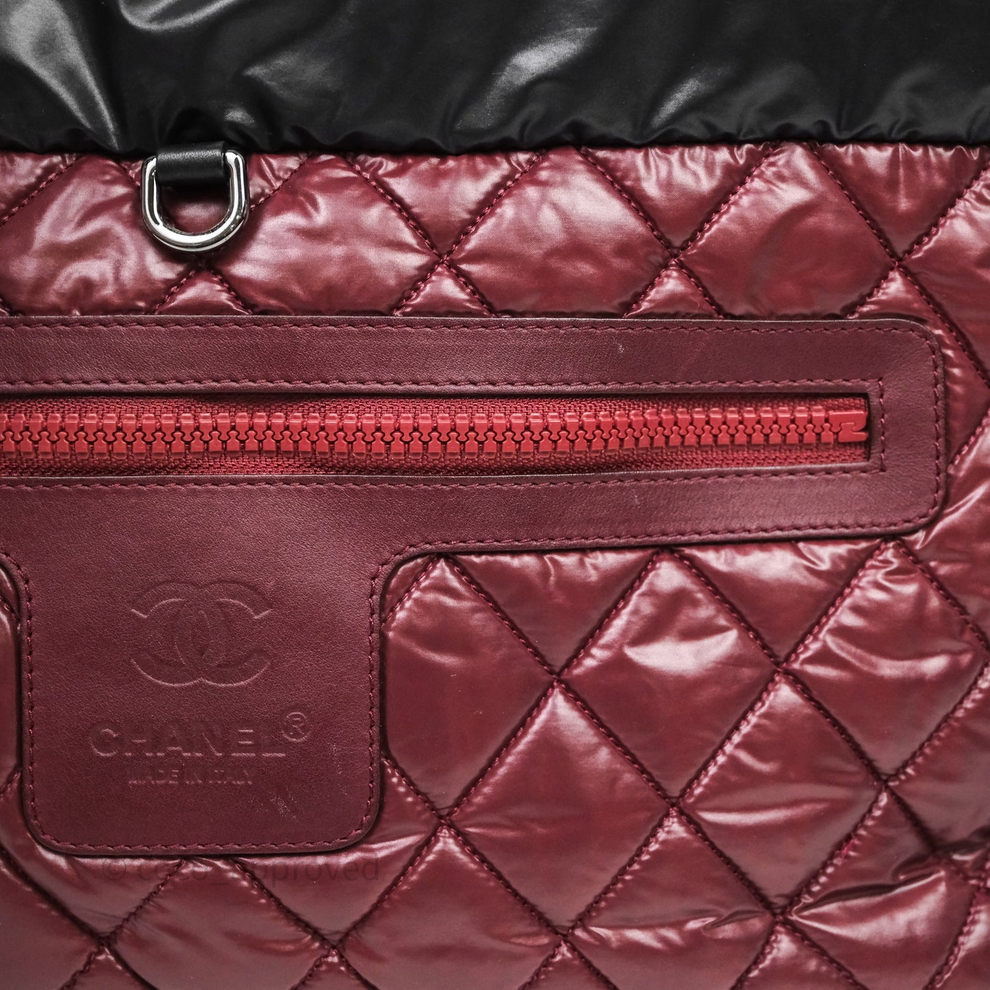 Chanel Nylon Quilted Medium Coco Cocoon Reversible Tote Black