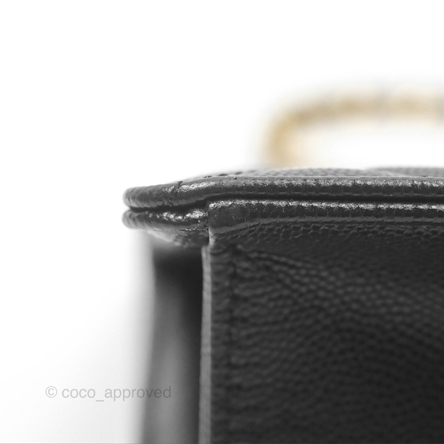Chanel Chain Flap Bag Black Caviar Aged Gold Hardware 23A