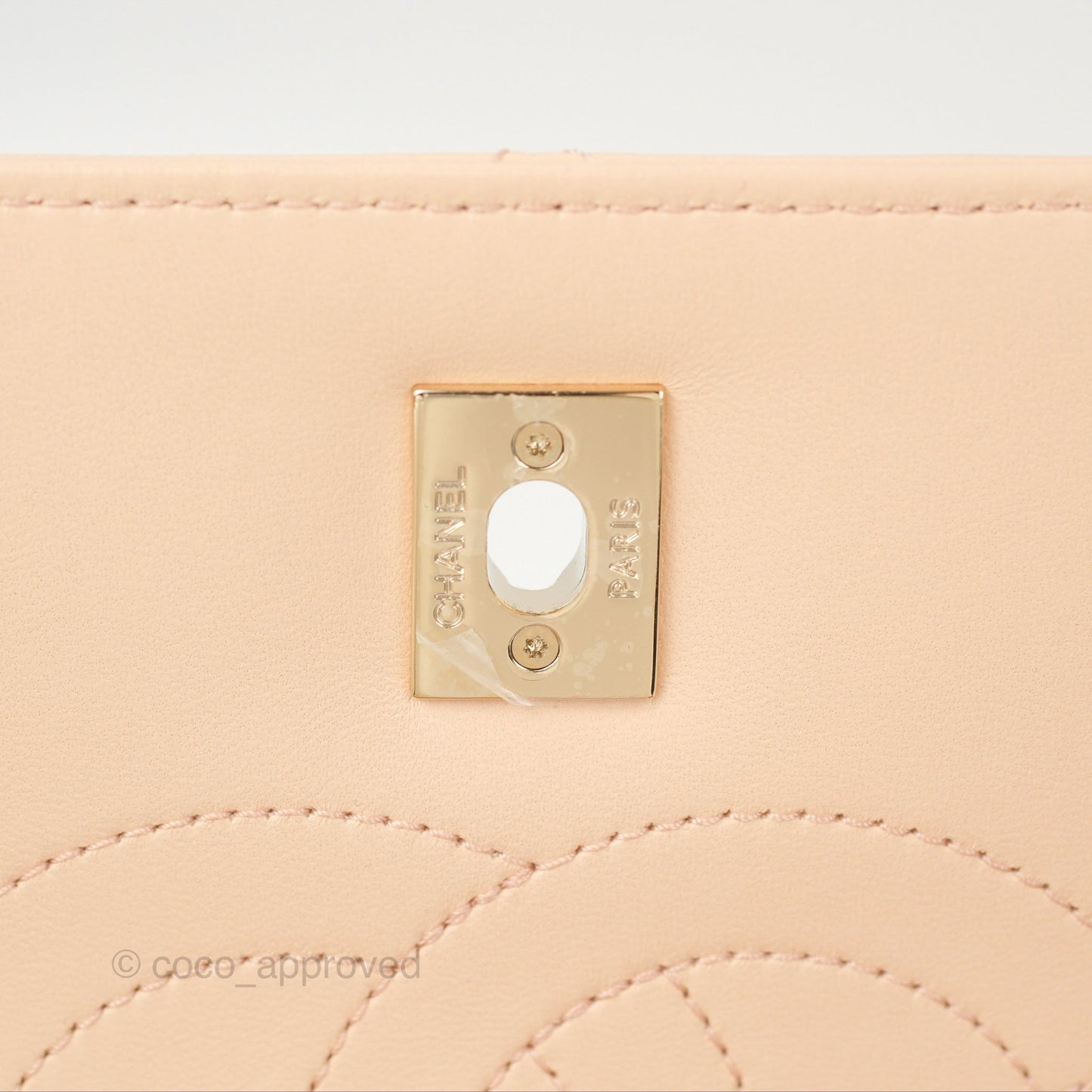 Chanel Small Trendy CC Light Beige Pink Lambskin Gold Hardware