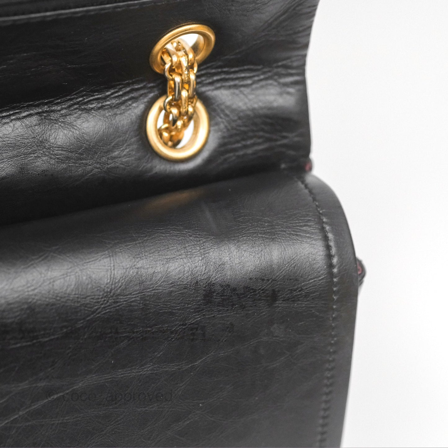 Chanel Reissue 227 Quilted Aged Calfskin Black Gold Hardware