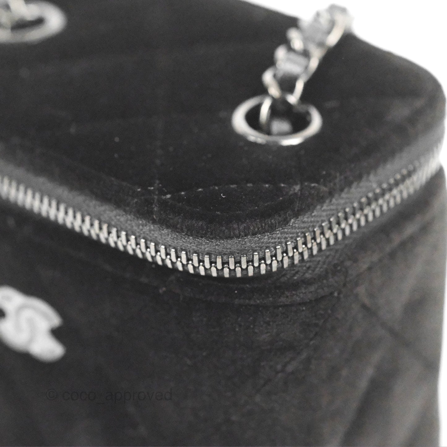 Chanel Mini Vanity with Classic Chain Black Velvet Black Hardware