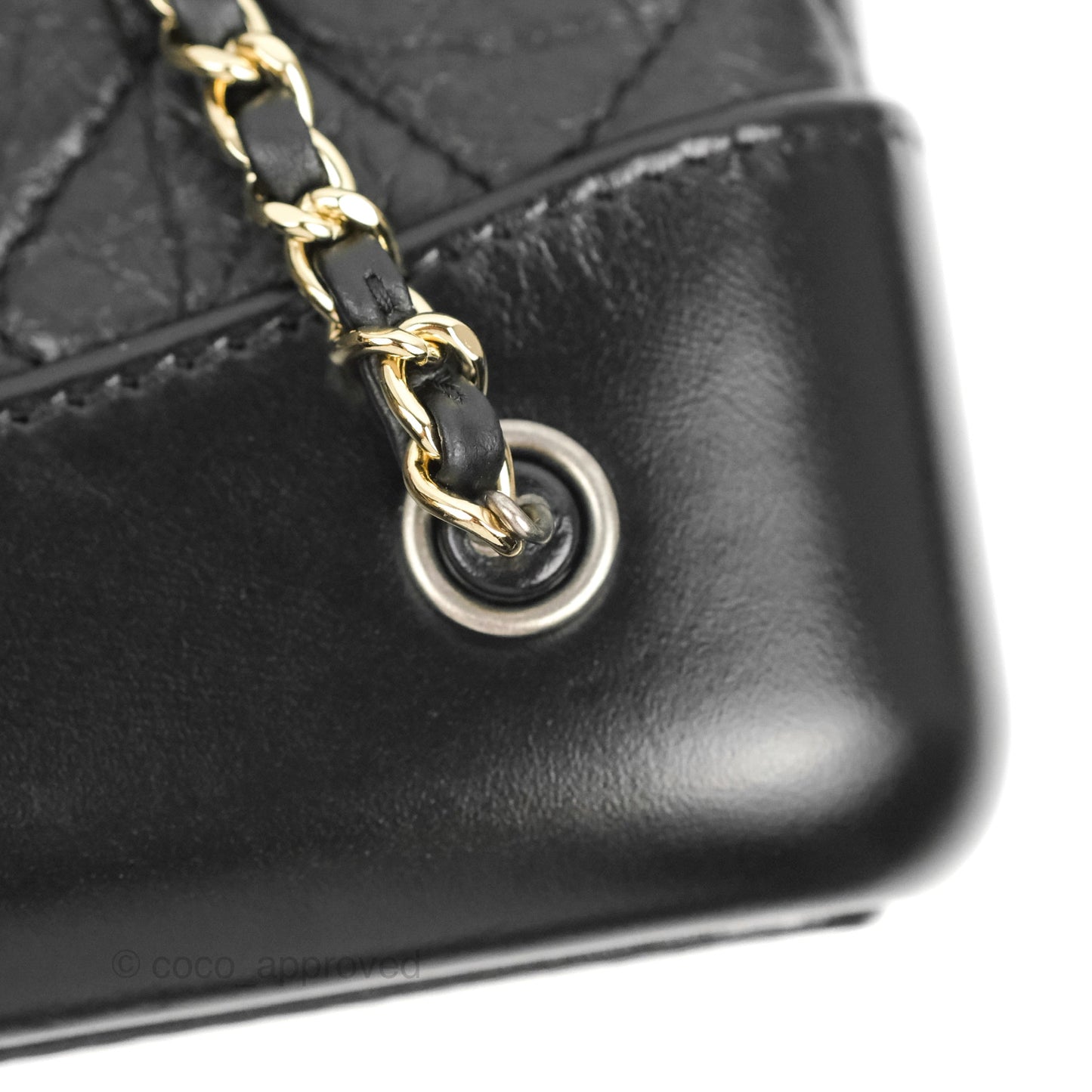 Chanel Small Gabrielle Backpack Black Aged Calfskin