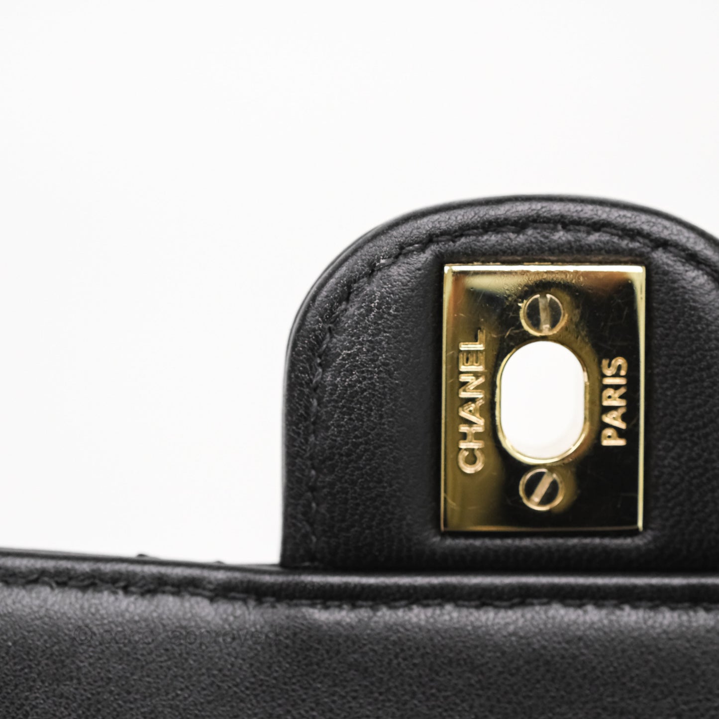 Chanel Crystals Top Handle Mini Rectangular Flap Bag Black Lambskin Gold Hardware 23A