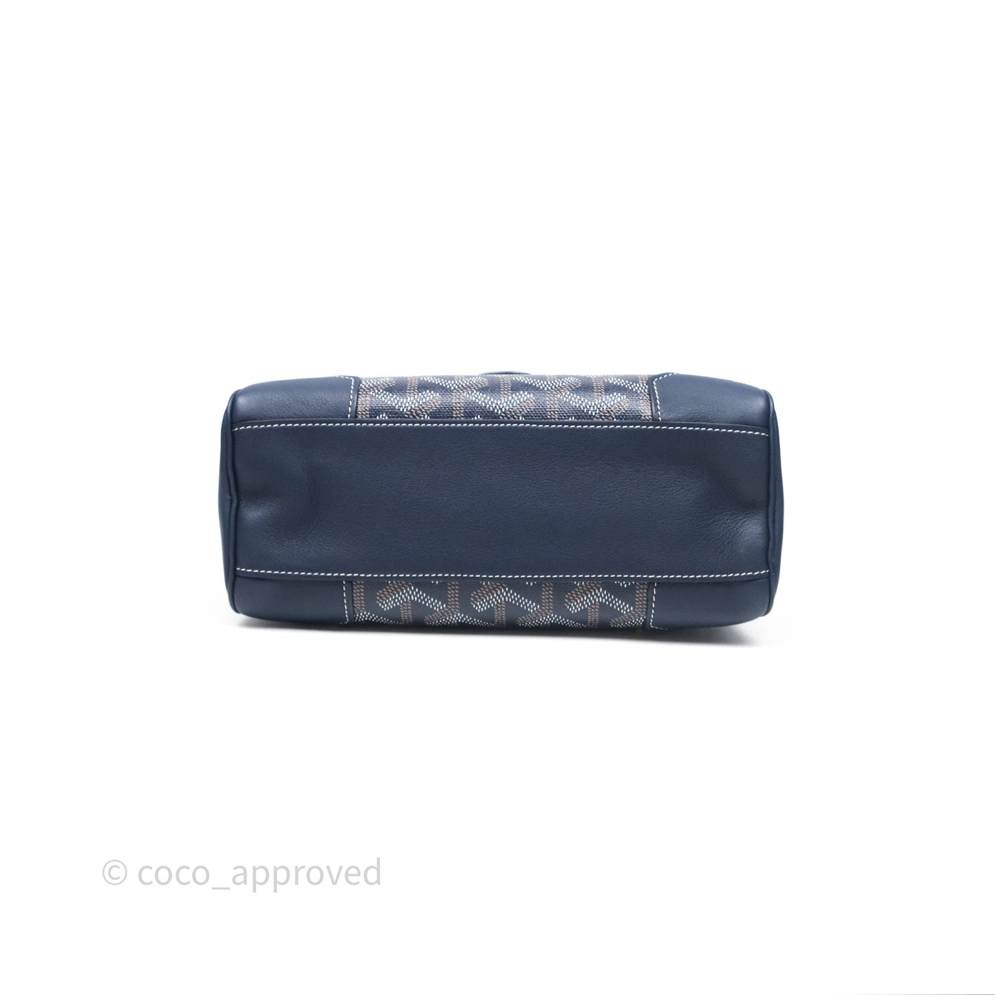 Goyard Saïgon Mini Bag Navy Goyardine Canvas/ Chevroches Calfskin