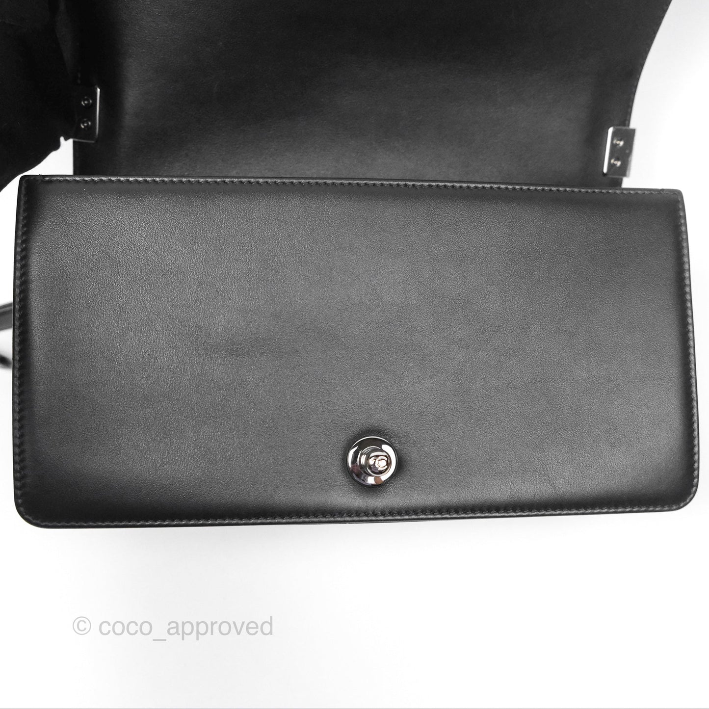 Chanel Medium Boy Quilted Black Calfskin Dark Silver Hardware