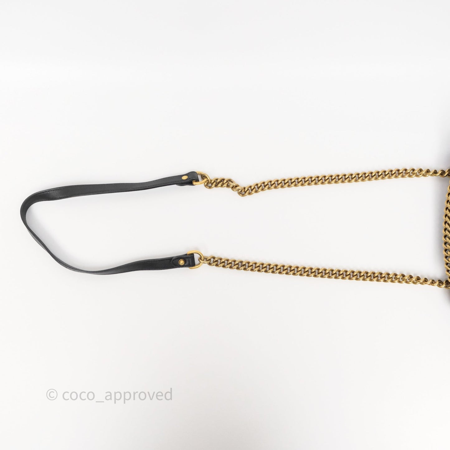 Gucci Mini Marmont Velvet Black Aged Gold Hardware